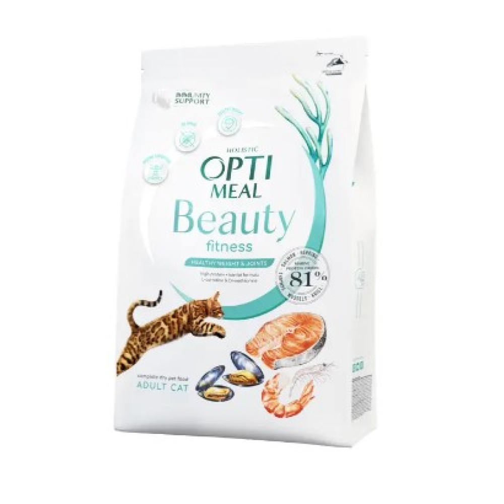 Сухий корм для кішок Optimeal Beauty Fitness (морепродукти) 4 (кг)