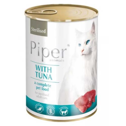Консерви для котів стерилізованих Dolina Noteci PIPER зі смаком тунця 400 г