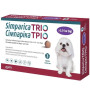 Таблетка Сімпарика (ТРІО) від бліх та кліщів для собак вагою від 2.5 до 5 кг 1 таблетка на 35 днів