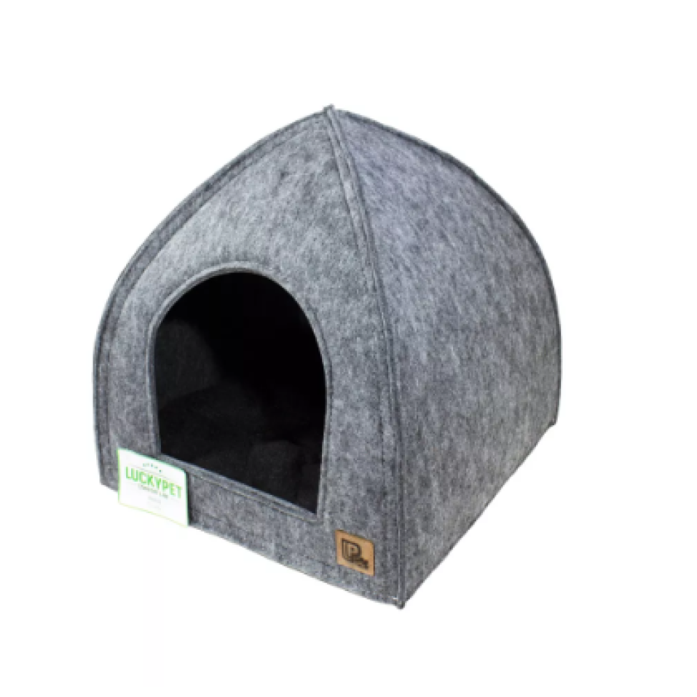 Лежак-палатка №3 Реги "Lucky Pet", серая, 45х45х48см