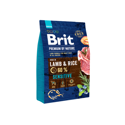 Сухой корм Brit Premium Dog Sensitive Lamb для собак с чувствительным пищеварением с мясом ягненка 3 кг