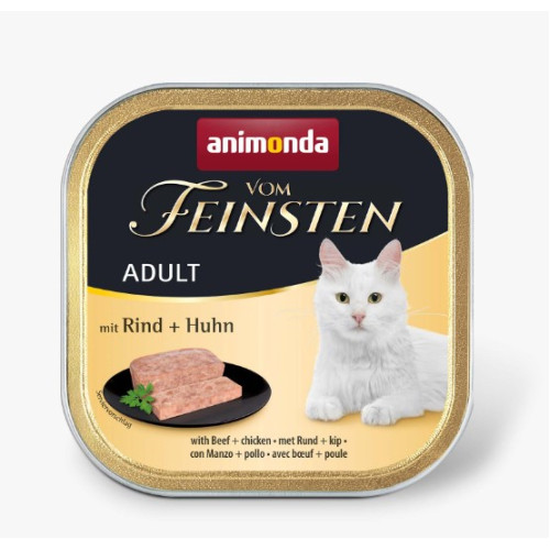 Консерва Animonda Vom Feinsten Adult with Beef + Chicken для кішок, з яловичиною та куркою, 100 г