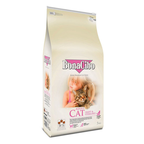 Сухий корм для кішок BonaCibo Cat Adult Light & Sterilized 5 (кг)