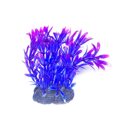 Искусственное растение для аквариума Aquatic Plants "Hygrophila" сине-фиолетовое 10 см