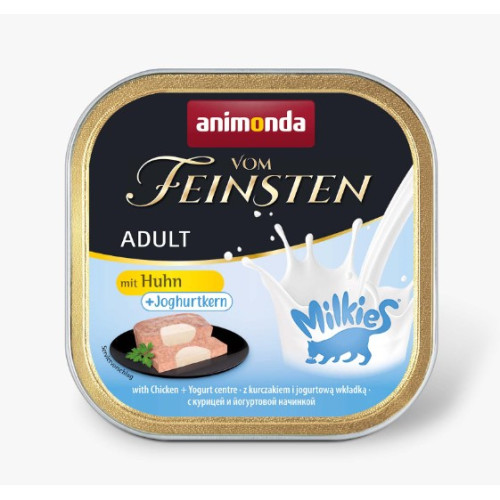 Консерва Animonda Vom Feinsten Adult with Chicken + Yoghurt centre для кошек, с курицей и йогуртом, 100 г 