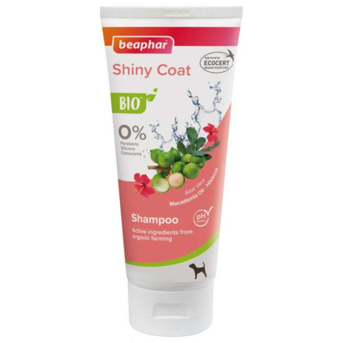 Французский шампунь Beaphar Bio Shampoo Shiny Coat для блеска шерсти собак 200 мл