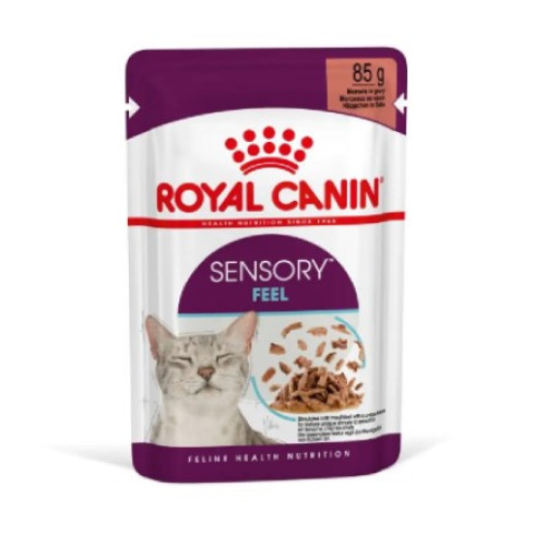 Влажный корм для кошек для стимуляции тактильных рецепторов ротовой полости Royal Canin Sensory Feel в соусе 12 шт х 85 г
