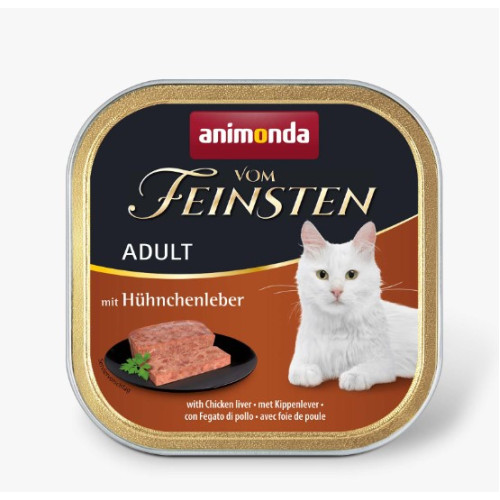 Консерва Animonda Vom Feinsten Adult with Chicken liver для кошек, с куриной печенью, 100 г
