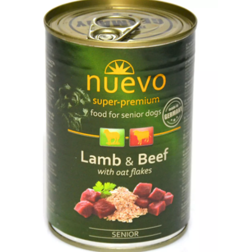 Консерва для літніх собак NUEVO Senior з ягням, яловичиною та вівсянкою 400 (г)