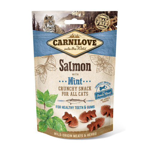 Лакомство для кошек Carnilove Cat Salmon with Mint Crunchy Snack лосось, мята 50 гр.