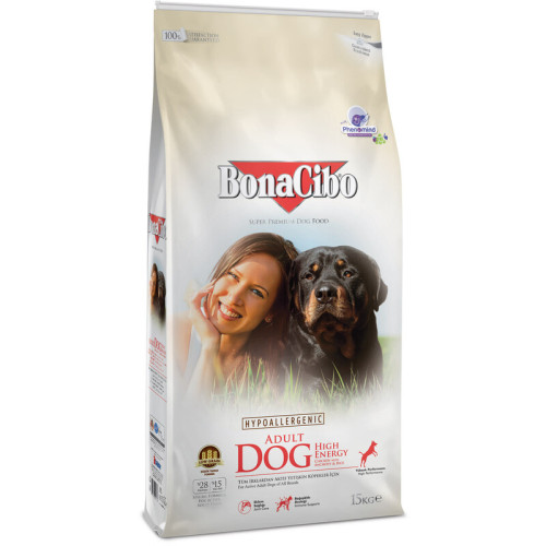 Сухий корм для собак BonaCibo Dog Adult High Energy Chicken & Rice with Anchovy 4 (кг)