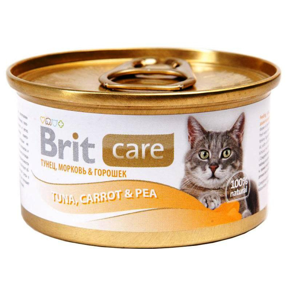 Brit Care Консерва з тунцем, морквою та зеленим горошком для котів