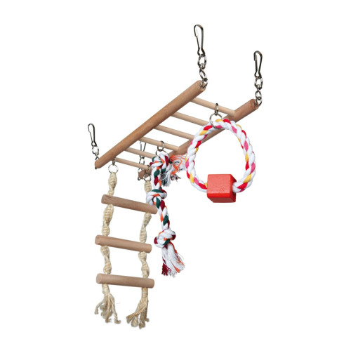 Качели для хомяка Подвесной мост с игрушками Trixie 29 x 25 x 9 см