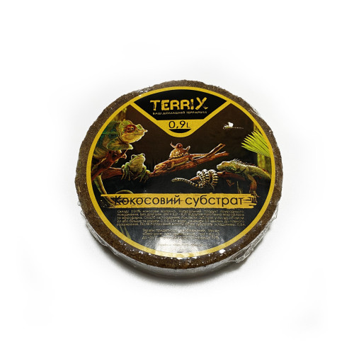 Кокосовый субстрат прессованный TerriX для террариумов 0.9 л