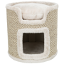 Когтеточка для кошек Trixie Башня Ria сизаль/плюш/флис светло-серый/натуральный, 37*37 см