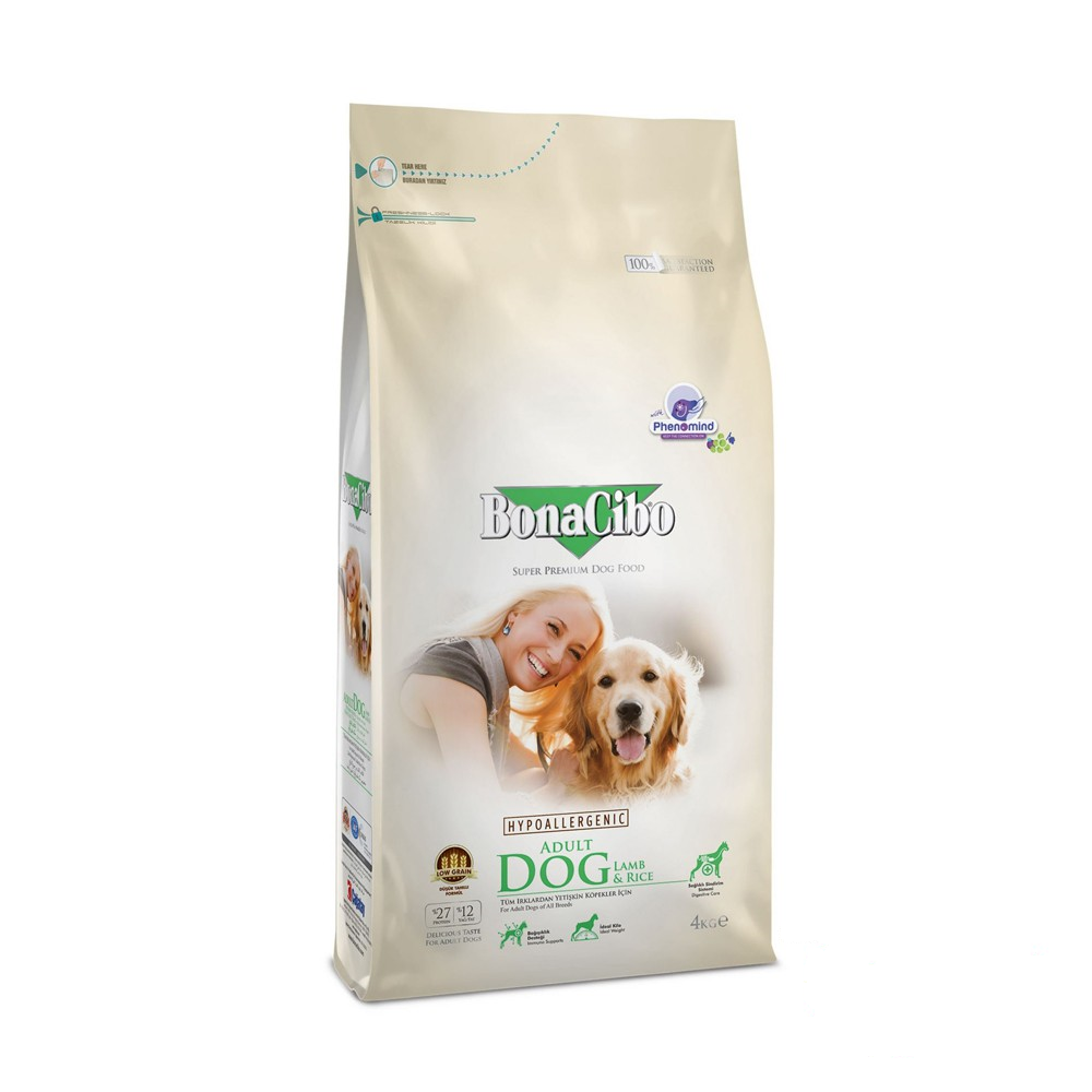 Сухой корм для собак BonaCibo Dog Adult Lamb & Rice 4 (кг)