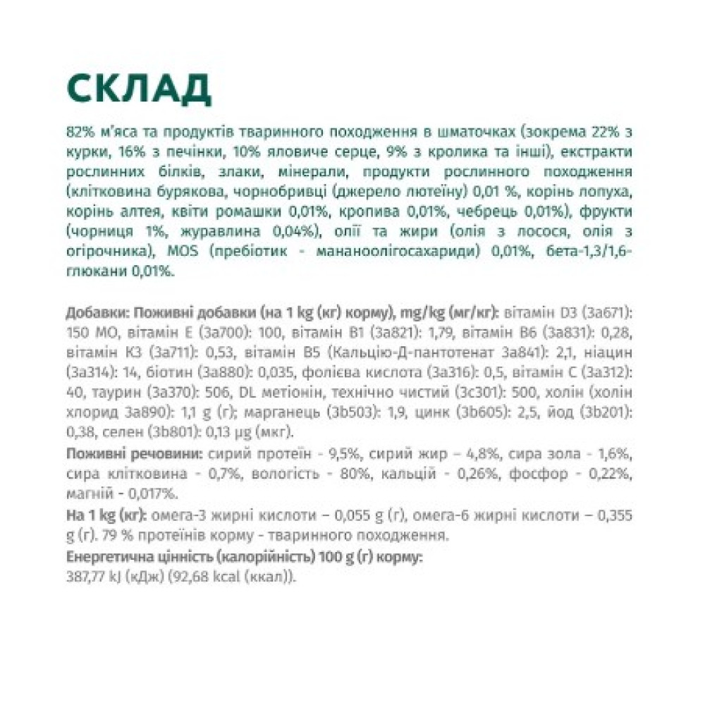 Влажный корм для собак Optimeal pouch 12 шт по 100 г (кролик и черника в соусе)