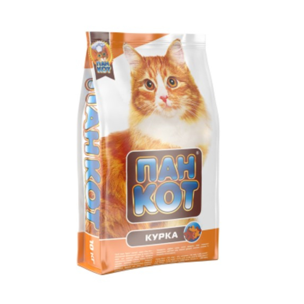 Сухой корм для котов на основе мяса курицы "Пан Кот" 10кг