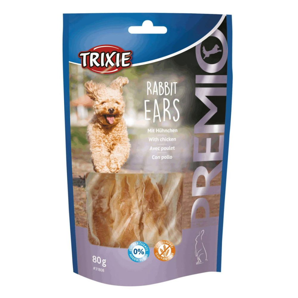 Ласощі для собак Trixie Premio Rabbit Ears з кролячими вухами та філе курки 80 г