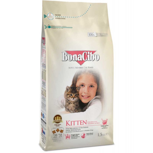 Сухой корм для котят BonaCibo Kitten 1.5 кг