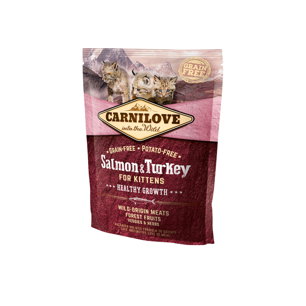 Сухий корм Carnilove Salmon & Turkey Kitten для кошенят з лососем та індичкою 400 г