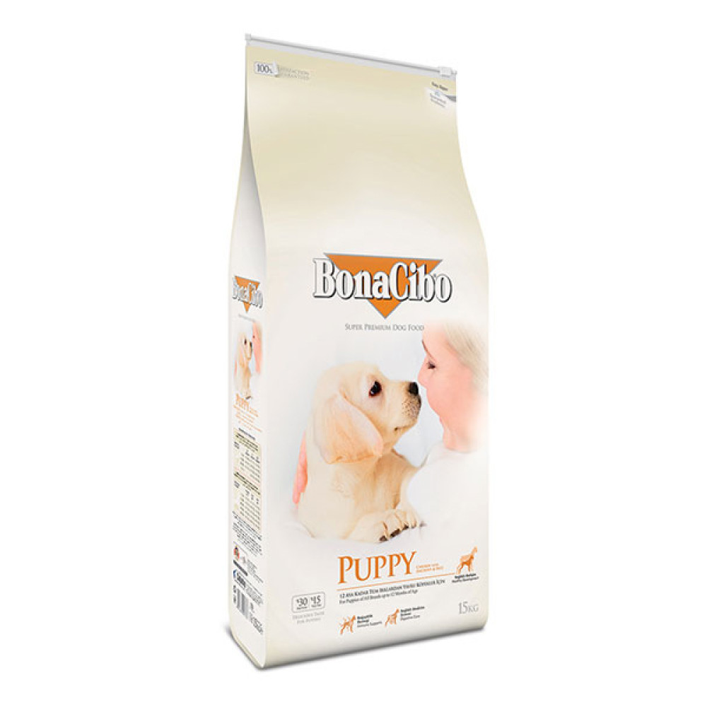 Сухой корм для щенков BonaCibo Puppy Chicken & Rice with Anchovy 3 (кг)