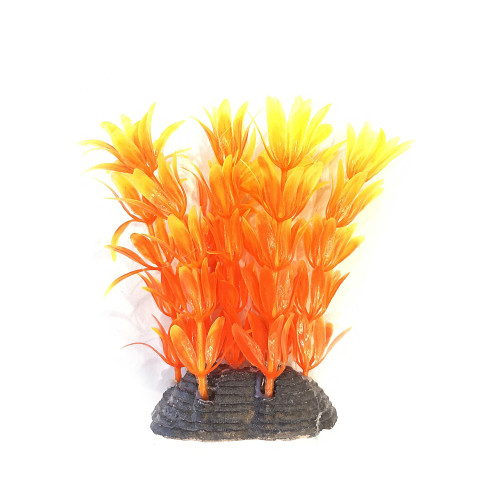 Штучна рослина для акваріума Aquatic Plants "Hygrophila" помаранчева 10 см