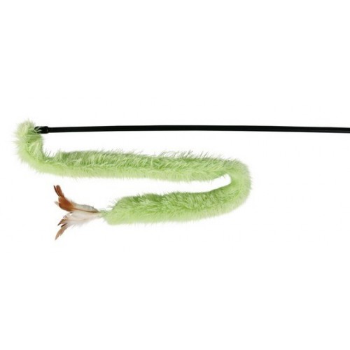 Игрушка для кошек Trixie, палочка с лентой и перьями, 48 см