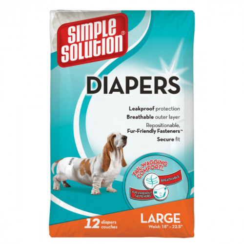 Гігієнічні прокладки для собак Simple Solution Disposable Diapers Large 12 шт