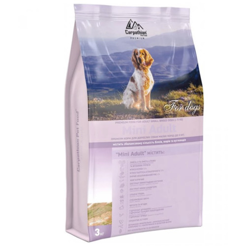 Сухий корм для собак малих порід Carpathian Pet Food Mini Adult 3 (кг)