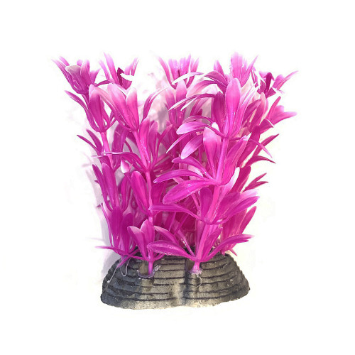 Штучна рослина для акваріума Aquatic Plants "Hygrophila" рожева 10 см
