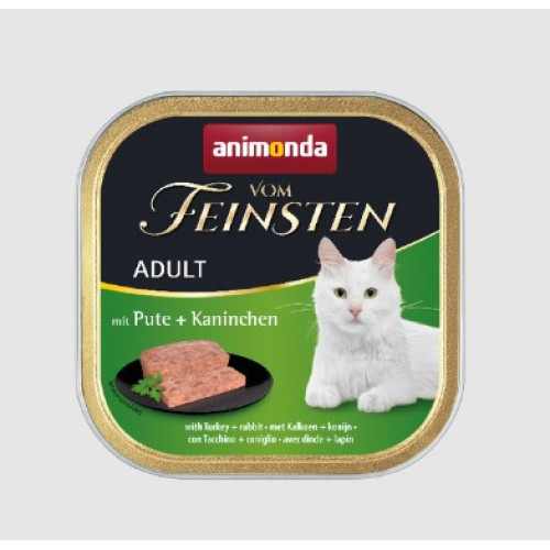 Консерва Animonda Vom Feinsten Adult with Turkey + Rabbit для кошек, с индейкой и кроликом, 100 г 