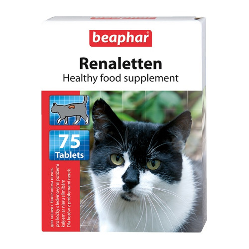 Пищевая добавка Beaphar Renaletten для кошек с проблемами почек 75 таблеток