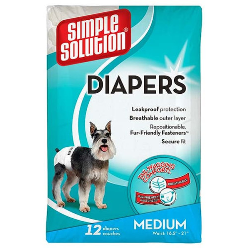 Гигиенические прокладки для собак Simple Solution Disposable Diapers Medium 12 шт