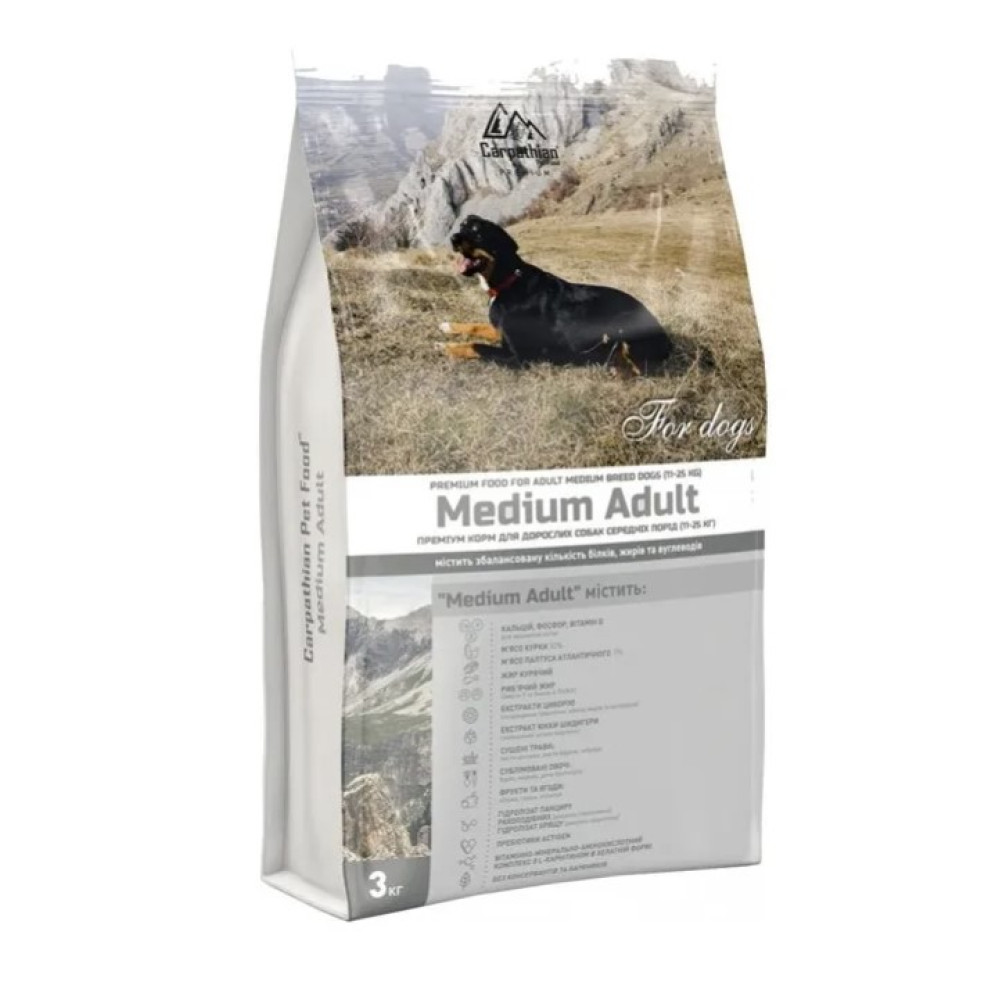 Сухий корм для собак середніх порід Carpathian Pet Food Medium Adult 3 (кг)