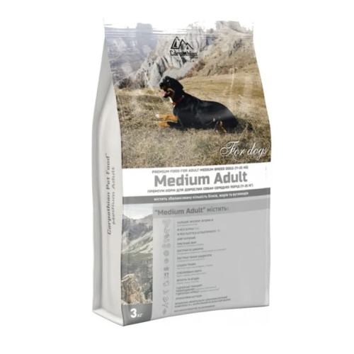 Сухий корм для собак середніх порід Carpathian Pet Food Medium Adult 3 (кг)