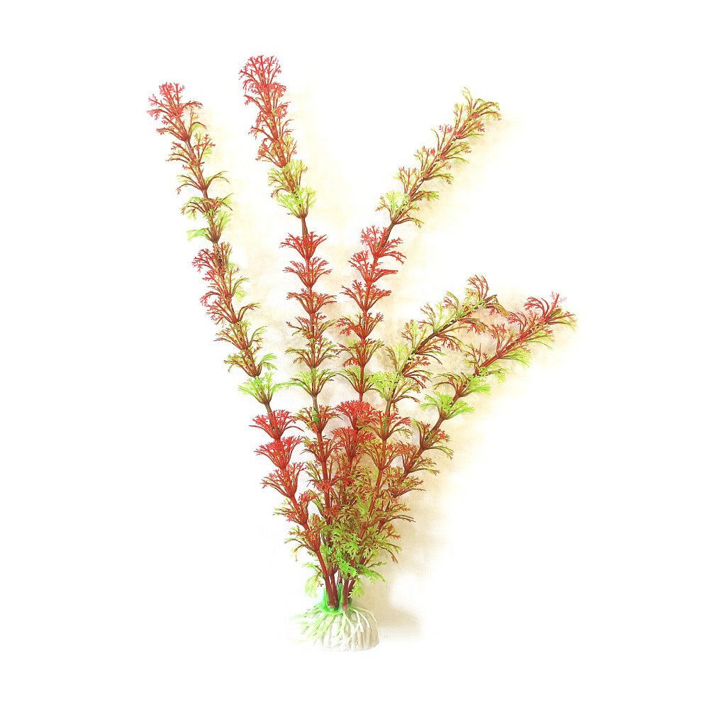 Искусственное растение для аквариума Aquatic Plants "Ambulia" красно-зеленая 30 см