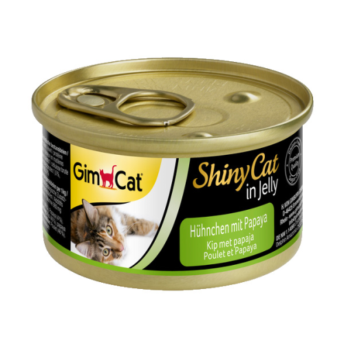 Вологий корм для кішок Gimpet ShinyCat з куркою та папаєю 70 г