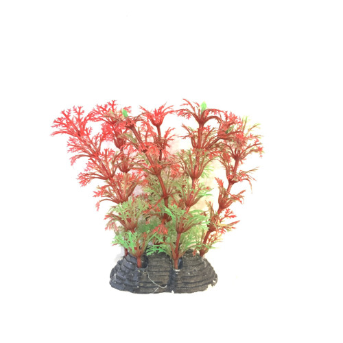 Искусственное растение для аквариума Aquatic Plants "Ambulia" красно-зеленое 10 см