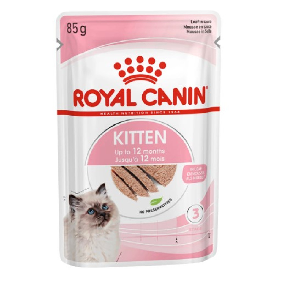 Влажный корм для котят Royal Canin Kitten Loaf в паштете 12 шт х 85 г