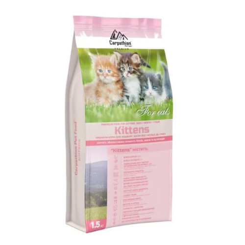 Сухий корм для кошенят Carpathian Pet Food Kittens з куркою та скумбрією 1.5 (кг)