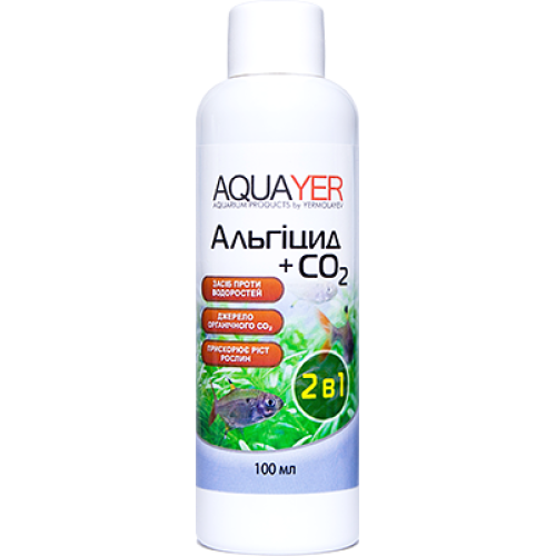 Добриво для акваріумних рослин AQUAYER Альгіцид+СО2 100 мл