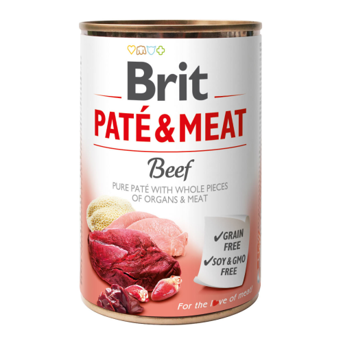 Вологий корм для собак Brit Pate & Meat зі смаком яловичини 400 г