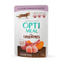 Влажный корм для взрослых кошек Optimeal 12 шт по 85 г (ягнёнок и курица в желе)