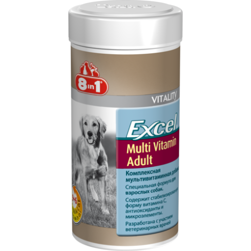Мультивитаминный комплекс 8in1 Excel Multi Vit-Adult для взрослых собак таблетки 70 шт 