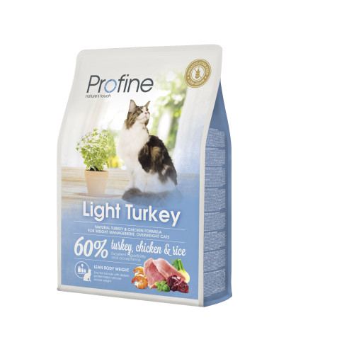 Сухой корм Profine Cat Light для котов с избыточным весом с индейкой, курицей и рисом 2 кг