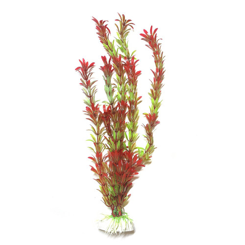 Штучна рослина для акваріума Aquatic Plants "Ludwigia" червоно-зелена 40 см