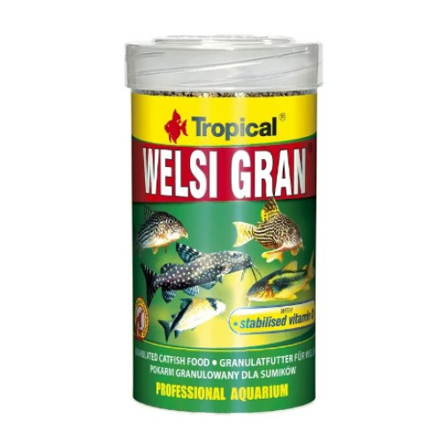 Сухой корм для аквариумных рыб Tropical в гранулах «Welsi Gran»  (для донных рыб) 100 мл (65 г)