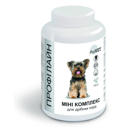 Вітаміно-мінеральна добавка для собак ProVET Профілайн Міні комплекс 100 таблеток