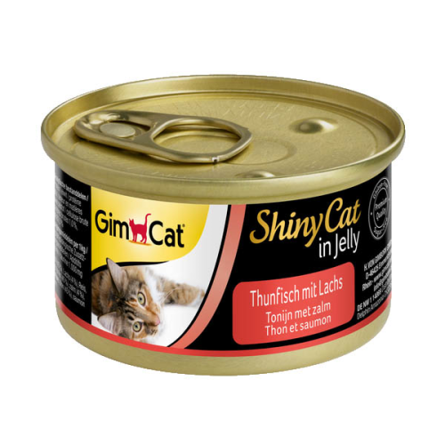 Влажный корм для кошек Gimpet ShinyCat с тунцом и лососем 70 г